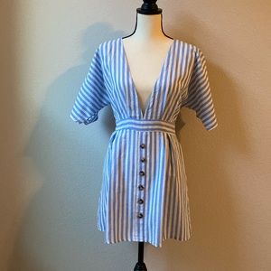 Blue& White Striped Dress